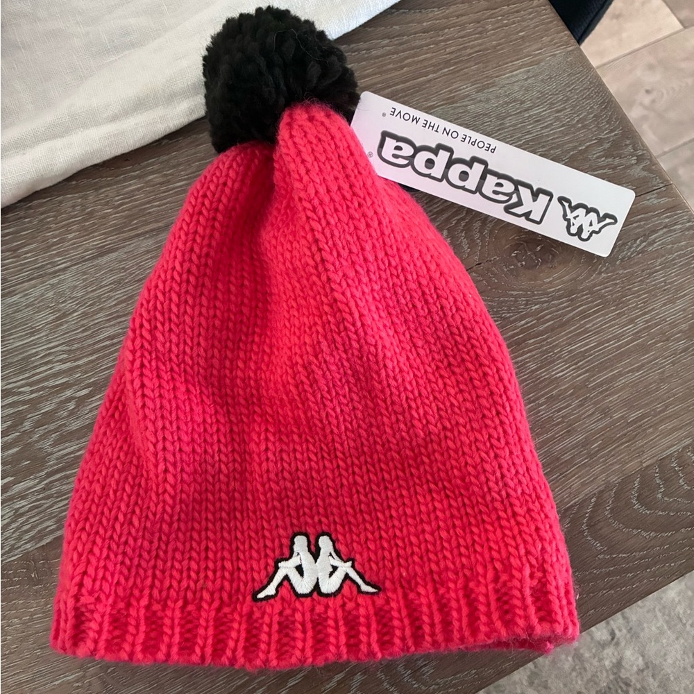 Pink and Black Knit Beanie